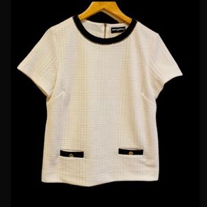 Paris Karl Lagerfeld black & white zip top M